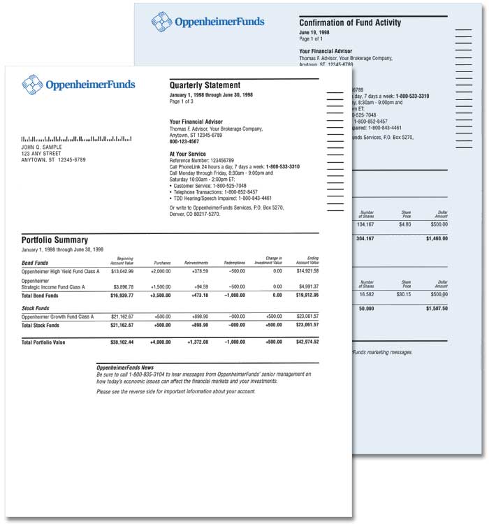 Oppenheimer portfolio forms